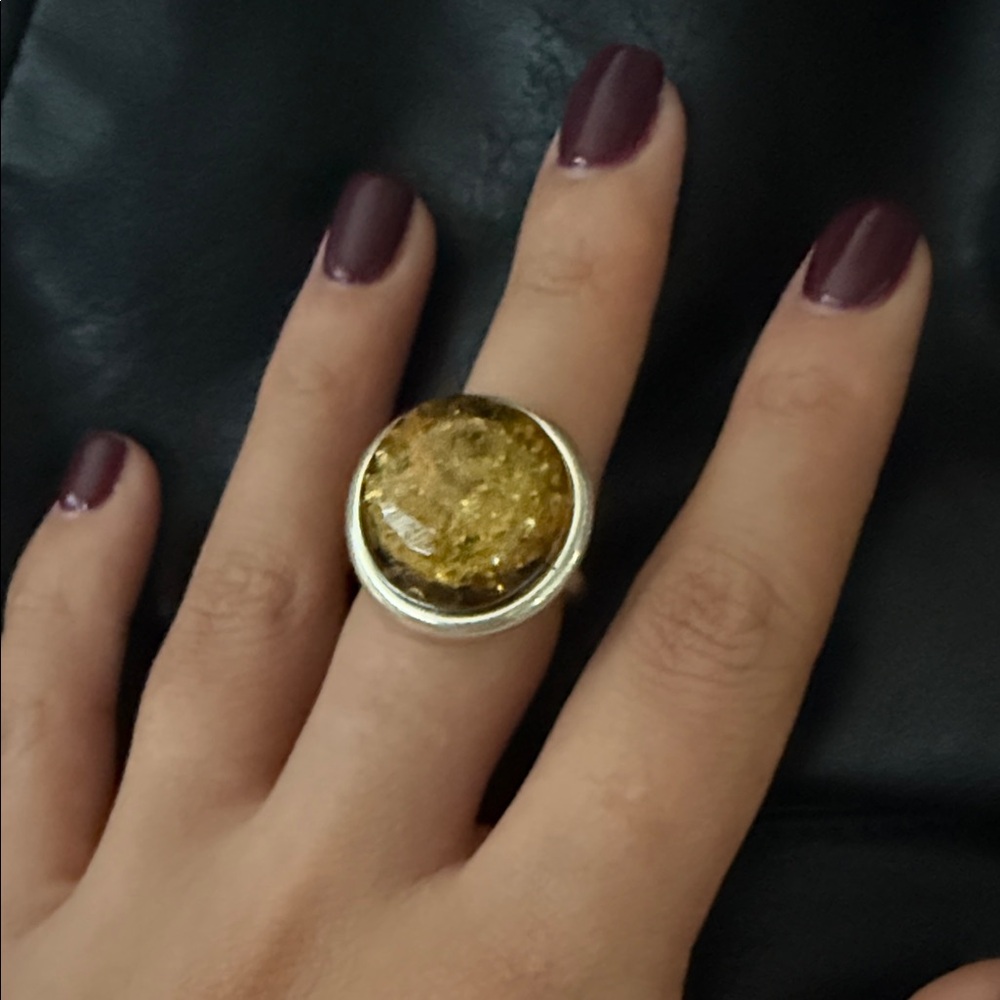 Baltic amber ring